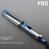 Max 750F Pro titanium floating plate flat iron hair straightener professional fast electric hair straightening metal housing