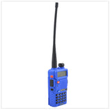 Blue baofeng 5R Radio dualband UV-5R walkie talkie dual display 136-174/400-520MHz two way radio with free earpiece BF-UV5R