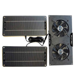 100W Portable Solar Exhaust Fan Ventilation 12V for RV Sheds Solar Panel Exhaust Fan Black 140x300x30mm