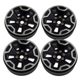 4 Pcs 1/10 RC Rock Crawlers Wheel Hub 2.2-Inch Beadlock Wheel Rims Accessory for Off-Road Vehicle SCX10 D90 Rc Truck