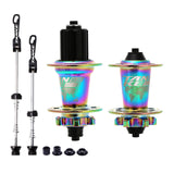 MTB Bike Hub Mountain Bike Bicycle Front &amp; Rear Hub Set 36 Holes 6 Bearings with Quick Release Bikes Flower Drum Accessories