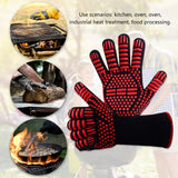 1 Pair Anti Slip BBQ Grill Gloves Heat Resistant Camping Kitchen Oven Fireproof Barbecue Cooking Microwave Gloves