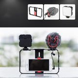 Vlogging Kit Phone Video Kit Accessories Fill Light Microphone Stabilizer PTZ for Phone Video Recording for YouTube Vlog