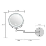 Led 10X nifying Makeup Shaving Vanity Mirror Bathroom Wall Mount 360°