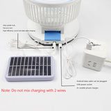 Solar/USB Desk Adjustable Folding Fan With LED Light Charging Multifunction Mini Portable Solar Panel Desktop Emergency Lamp