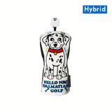 1PC Golf Headcover Cute Dalmatians Golf Club Head Cover for Driver Fairway Hybrid Clubs Leather Protector Wood Covers Number Tag