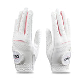 Pack 1 Pair Golf Gloves Kids Blue Pink Soft Fabric Lycra Breathable Elastic Left Hand Right Hand Leather Gloves