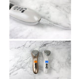LED Hot Cold Face Skin Care Device Massager Hammer Ultrasonic  Facial  Red Blue Light Ion Beauty Instrument