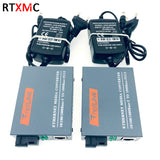 Gigabit Fiber Optical Media Converter 10/100/1000Mbps Single Mode Single Fiber SC Port  External Power Supply