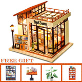 CUTEBEE DIY Dollhouse Wooden Doll Houses Miniature Dollhouse Kit Furniture  Casa Music Led Toys for Children Birthday Gift A68C