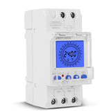 Digital LCD 24 Hours Electronic Time Clock 85-265V Din Rail Hours Programmable Intelligent Analog Timer with 15 Mins Interval