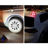 Car Warning Light Triangle Bright 3 LED Taillight Waterproof Sign Lamp Truck Strobe Emergency Repair Lantern for Outdoor Camping