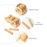 Roller Rope Wooden Massager Tool for Body Muscle Pain Relief