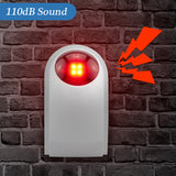 J008 110dB Indoor Outdoor Wireless Flashing Siren Strobe Light Sensor For Home Garge Alarm Security System