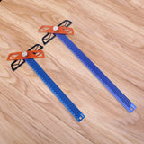 300/400mm Hole Ruler Aluminum Alloy T Type Square Gauge Adjustable Angle Woodworking Scriber Marking Ruler Line Scribing