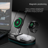 Four-In-One Magnetic Wireless Charger All-In-One Stand Base Fast Charging With Watch Wireless Charging Cable