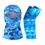 Summer Face Cover Arm Sleeves Set Women Men Breathable Face Sun Protection Long Arm Sleeves for Camp Cycling Mounteering Fishing