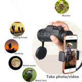 40x60 Professional Monocular Powerful Telescope Mobile Night Vision Military Eyepiece Handheld Objective Lens Hunting