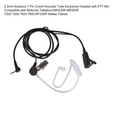 Walkie Talkie 2.5mm Tube Earpieces 1 Pin Covert Acoustic Headset with PTT Mic Compatible with Motorola Talkabout MH230R Hot Sale
