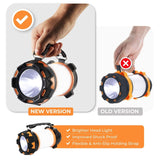 Camping Lantern Rechargeable 3600 Capacity Power Bank Camping Flashlight Waterproof Led Portable Camping Lamp Torch Flash Light