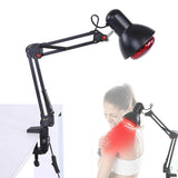 Floor Stand Massage Heating Therapy Light Infrared Heat Physiotherapy Lamp Pain Relief Health Care Electric Infrared Light Black