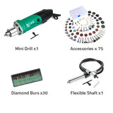 Mini Drill Engraver Electric Drill Machine 480W Woodworking Electric Tools Grinding Polishing Grinder Metalworking Rotary Tool