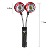 Outdoor Camping Tent Lamp Flashlight 2 COB LED Work Light Magnetic Light Flashlight USB Cable Foldable Flashlight USB Charging