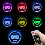 True Gamers Don't Die Video Games Decorative Round LED Neon Sign Muti-Color Wall Lamp Lighting Board Modern Game Players Gift