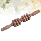 Durable Gear Acupressure Massager Wooden Handle Back Roller Manual Body Muscle Stick Massager for Home Salon