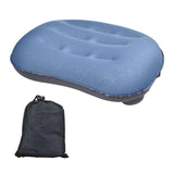 Outdoor Automatic Blue Inflatable Pillow TPU Camping Trip Nap Neck Pillow Outdoor Travel Air Pillow Neck Camping Sleeping Pillow