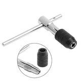 T-shaped Ratchet Wrench M3-M6 Adjustable Ratcheting T-Handle Tap Wrenches 45# Steel Reamer Hand Tool For Bicycle Repair