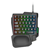 One-Handed 35 Keys Gaming Keyboard RGB Backlit Portable Ergonomic Mini Gaming Keypad Game Controller For PC PS5 PS4 Xbox Gamer