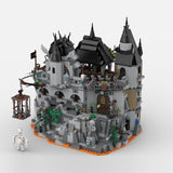 MOC Lava Bastions Castle Knights Building Blocks Bricks DIY Creative  Siege Games Gifts For Toys Children 1753pcs