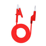 P1037 1Set 5Pcs 1M 4mm Banana Plug to Alligator Clip Crocodile Test Probe Lead Wire Test Cable Multimeter Testing Kit Colorful