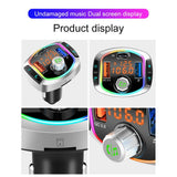Car Bluetooth-compatible V5.0 MP3 Player 12~24V Car Charger PD Fast Charging Multifunction FM Transmitter Charger Adapter