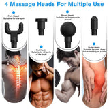 Muscle Massage Gun Sport Therapy Massager Body Relaxation Pain Relief Slimming Shaping Massager 4 Heads With Bag