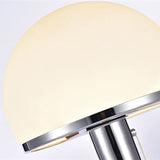 Nordic Chrome White Hemisphere Glass Metal Table Lamp Home Bedside Desk Lamp Art Fixture LED Suspension Lamps TA104