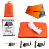 2 Person Emergency Shelter Camping Tube Emergencys Tent Outdoor Safety Survival Kit Thermal Blanket SOS Sleeping Bag Waterproof