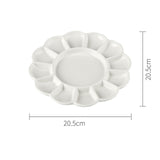 Flower Plum Rectangle Ceramic Palette Color Mixing Paint Palette Tray For Watercolor Gouache Acrylic Painting Art Supplies