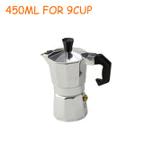 Coffee Maker Aluminum Mocha Espresso Percolator Pot Coffee Maker Moka Pot 1cup/3cup/6cup/9cup/12cup Stovetop Coffee Maker