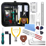 27 Pcs Guitar Repair Tool Kit for Acoustic Ukulele Mandolin Guitar Installation Procedure Wire Pliers String Organizer