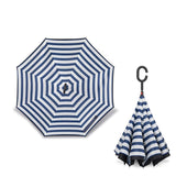 2021 Folding Long Shank Double Layer Inverted Umbrella Windproof Reverse C-Hook male golf umbrella reverse Umbrellas For Women