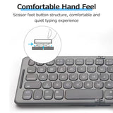 Portable Wireless BT Keyboard Folding Keyboard Comfortable Typing Feel Rechargeable Lithium Battery for Windows/Android/iOS