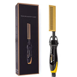 Hair Straightening Brush Straightener Flat Iron Smoothing Hot Heating Comb pressing Hair Straight Curling Iron electric Comb