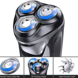 Electric Shaver for Men Waterproof Wet&Dry Electric Razor Cordless 3D Rotary Razor with -Up Beard Trimmer Travel Lock