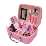 Kid Makeup Toy Mini Cosmetic Lipstick Eyeshadow Nail Gel Beauty Set Portable Cosmetic Bag Little Girls Princess Birthday Gift