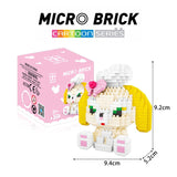 Cartoon Animals Micro Blocks Mini Building Bricks DIY 3D Model Toys Miniature Blocks Kids Gift