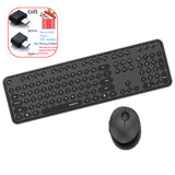 Wireless Keyboard and Mouse Combo USB Multimedia Girl 104 keycaps Keyboard and Mouse Set for Mac Computer Desktop Laptop