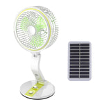Solar/USB Desk Adjustable Folding Fan With LED Light Charging Multifunction Mini Portable Solar Panel Desktop Emergency Lamp