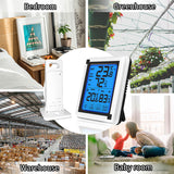 Wireless Thermometer / Weather Station Digital Hygrometer Temperature Humidity Monitor with Forecast Sensor Magnetic Holder